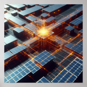 Ein Hintergrundbild aus elektronischen Schaltkreis Poster