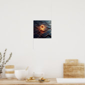 Ein Hintergrundbild elektronischer Schaltungen Poster (Küche)