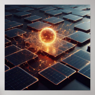 Ein Hintergrundbild elektronischer Schaltungen Poster
