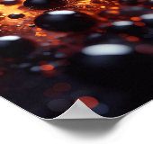 Ein Hintergrundbild glühender schwarzer und golden Poster (Ecke)