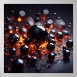 Ein Hintergrundbild glühender schwarzer und golden Poster