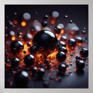 Ein Hintergrundbild glühender schwarzer und golden Poster