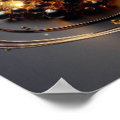 Ein Hintergrundbild glühender schwarzer und golden Poster (Ecke)