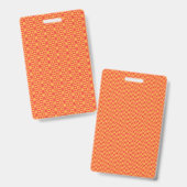 Ein Hintergrundmuster mit Orange und Pfirsich Ausweis (Vorder- & Rückseite)