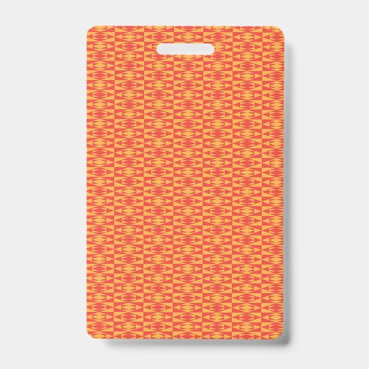 Ein Hintergrundmuster mit Orange und Pfirsich Ausweis (Vorderseite)