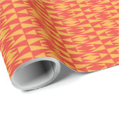 Ein Hintergrundmuster mit Orange und Pfirsich Geschenkpapier (Rolleneckpunkt)