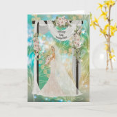 Ein Hinweis an die Braut von Husband am Hochzeitst Karte (Gelbe Blume)