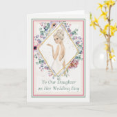 Ein Hinweis an die Tochter am Hochzeitstag Karte (Gelbe Blume)