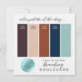 Ein Hinweis auf die Farbpalette des Herbstes Einladung (Vorderseite)