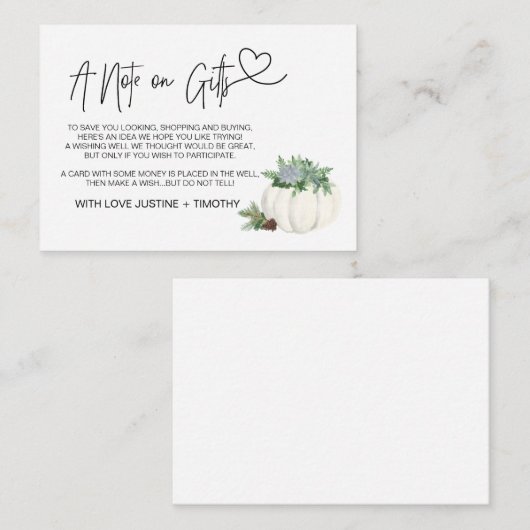 Ein Hinweis auf Geschenke, die einen guten Ernteda Begleitkarte (Vorne/Hinten)