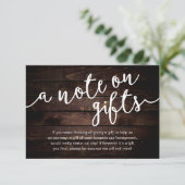 Ein Hinweis auf Geschenke, Flitterwochengeld Begleitkarte (Stehend Vorderseite)