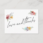 Ein Hinweis auf Geschenke gestrichene Wildblumen H Begleitkarte (Rückseite)