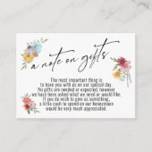 Ein Hinweis auf Geschenke gestrichene Wildblumen H Begleitkarte (Vorderseite)