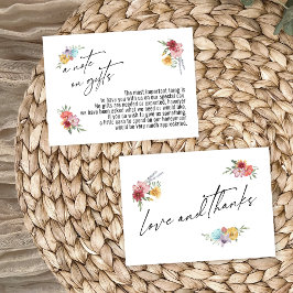 Ein Hinweis auf Geschenke gestrichene Wildblumen H Begleitkarte