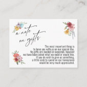 Ein Hinweis auf Geschenke gestrichene Wildblumen H Begleitkarte (Vorderseite)