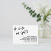 Ein Hinweis auf Geschenke Lässige Handschrift Hoch Begleitkarte (Stehend Vorderseite)