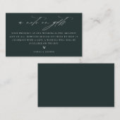 Ein Hinweis auf Geschenke mit Hochzeitskarte Begleitkarte (Vorne/Hinten)