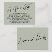 Ein Hinweis auf Geschenke Moderne Handschrift Hoch Begleitkarte (Vorne/Hinten)
