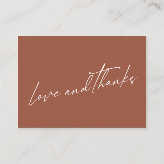 Ein Hinweis auf Geschenke Moderne Handschrift Terr Begleitkarte (Rückseite)