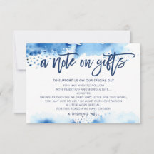 EIN HINWEIS AUF GIFTS stilvolle marineblaue Aquare