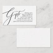 Ein Hinweis auf Hochzeitsgeschenke, modern und ele Begleitkarte (Vorne/Hinten)
