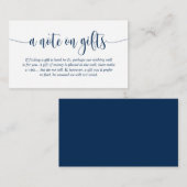 Ein Hinweis auf Hochzeitsgeschenke, moderne klassi Begleitkarte (Vorne/Hinten)