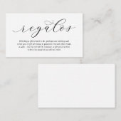 Ein Hinweis auf Hochzeitsgeschenke, Regalos, schön Begleitkarte (Vorne/Hinten)