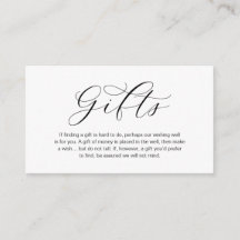 Ein Hinweis auf Hochzeitsgeschenke, schöne Eleganz