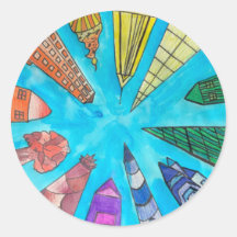 Ein Hinweis auf Z-Aufkleber "Rainbow City"