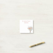 Ein Hinweis aus benutzerdefinierten, floralen Post Post-it Klebezettel (Auf Schreibtisch)