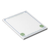 Ein Hinweis aus | Chic Blue Griry Key Boxwood Topi Notizblock (angewinkelt)