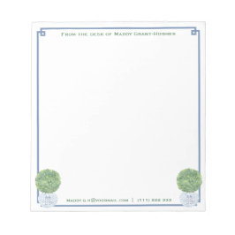 Ein Hinweis aus | Chic Blue Griry Key Boxwood Topi Notizblock