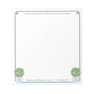 Ein Hinweis aus   Chic Blue Griry Key Boxwood Topi Notizblock