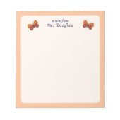 Ein Hinweis aus dem Butterfly-Editor des Lehrers Notizblock (Vorderseite)