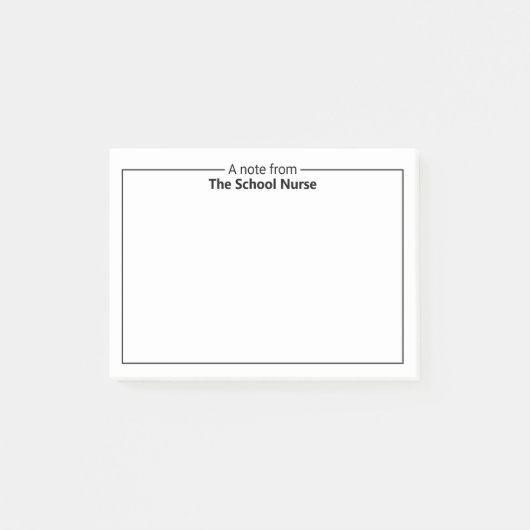 Ein Hinweis aus den Post-It-Notes der Schulkranken Post-it Klebezettel (Vorderseite)