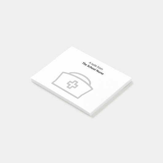 Ein Hinweis aus den Post-it-Notizen zur Schulkrank Post-it Klebezettel (angewinkelt)