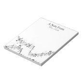 Ein Hinweis aus der Musiknote Whimsiksmuster Musik Notizblock (Rotiert)