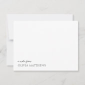 Ein Hinweis aus der Script Typografy Chic Note Car Mitteilungskarte (Vorderseite)