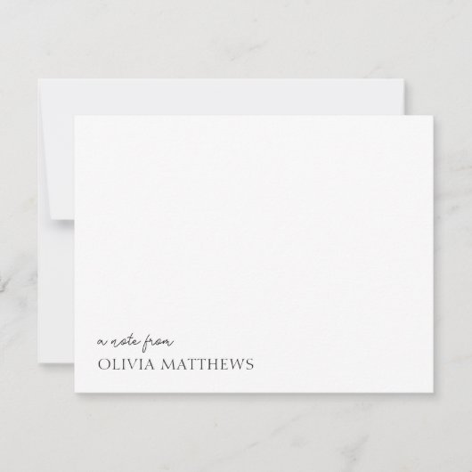 Ein Hinweis aus der Script Typografy Chic Note Car Mitteilungskarte (Vorderseite)