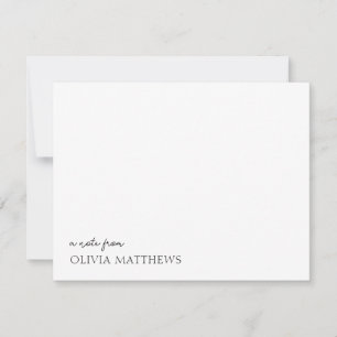 Ein Hinweis aus der Script Typografy Chic Note Car Mitteilungskarte