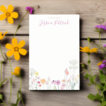 Ein Hinweis aus Personalisierten Wildblumen Stickn