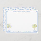 Ein Hinweis aus | Preppy Lemon Tree Ginger Jar Car Mitteilungskarte (Vorne/Hinten)