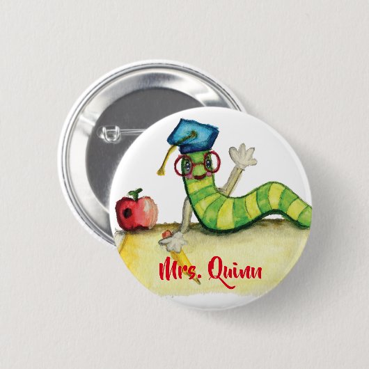 Ein Hinweis des Lehrers Button (Vorne & Hinten)