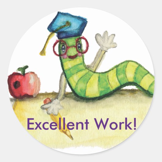 Ein Hinweis des Lehrers Runder Aufkleber (Vorderseite)