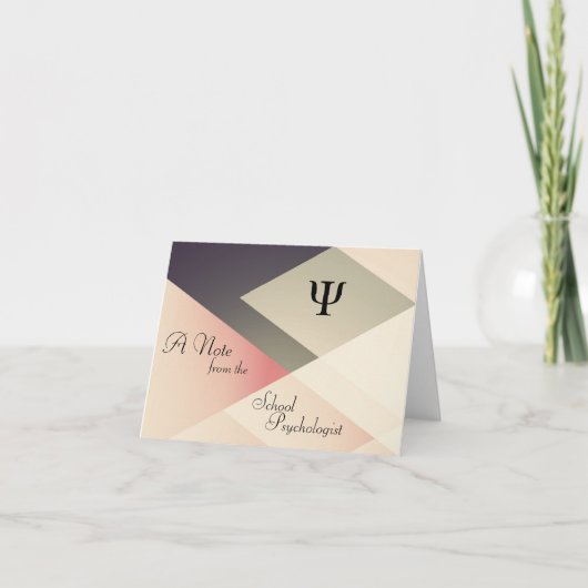 Ein Hinweis des Psychologen der Schule (Mitteilung Karte (Vorderseite)