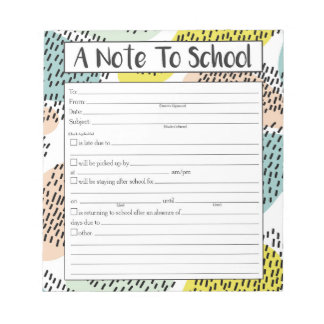 Ein Hinweis für den SchulNotepad, Hinweis für den  Notizblock