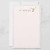 Ein Hinweis für Sie Gold Glimmer Hummingbird Briefpapier (Vorderseite)
