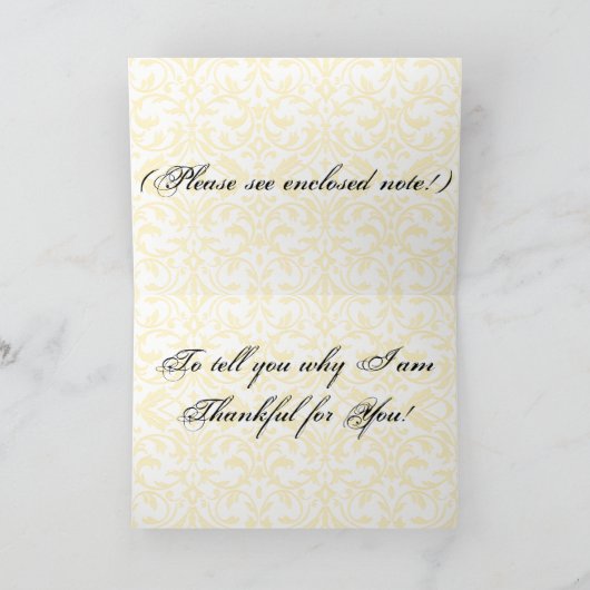 Ein Hinweis für Sie.... Karte (Innenseite)