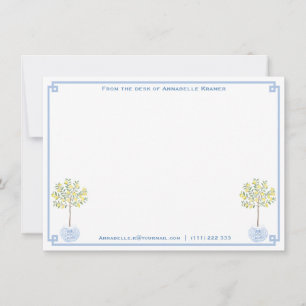 Ein Hinweis  Preppy Lemon Tree Ginger Jar Card Mitteilungskarte