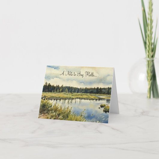 Ein Hinweis, um zu sagen Hallo... Blankokarte Karte (Vorderseite)